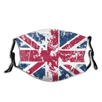

UK Flag Retro Adult Reusable Mouth Face Mask with filter Anti Bacterial Dust Mask Protection Cover Respirator Mouth Muffle