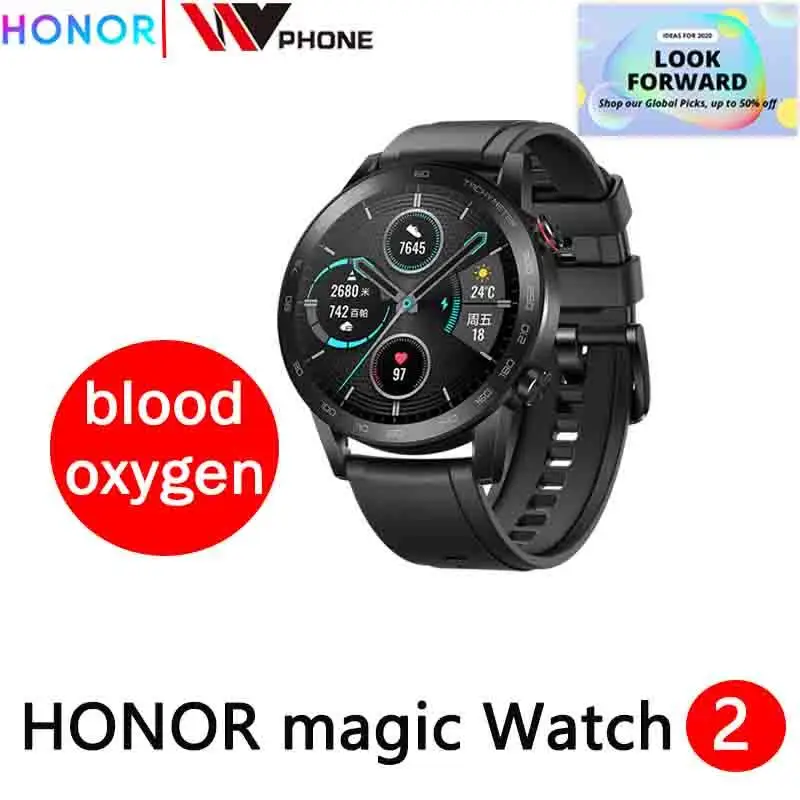Skup Honor magic zegarek 2 magiczne 2 inteligentny zegarek tlenu we krwi tracker spo2 telefon połączeń tętna Tracker dla android ios