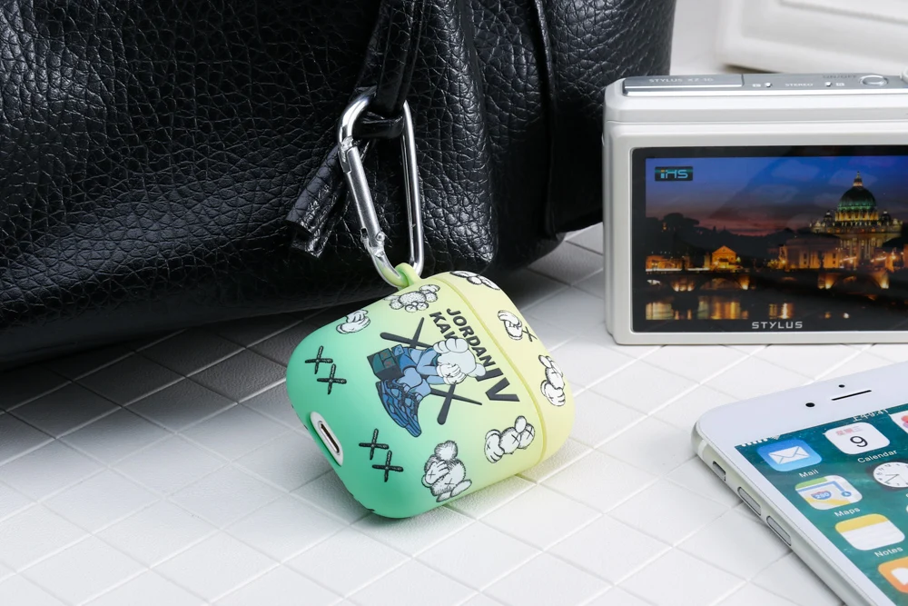 Беспроводной чехол для наушников для Airpods 2 1 чехол s милая улыбка простой окрашенный мультяшный Жесткий Чехол Для Air Pods чехол на Airpod Hoesje