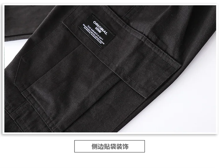 Casual Crawler Men And Women Children Autumn New Products Bib Overall Big Boy Children Large Pocket Labeling Long Pants Fas