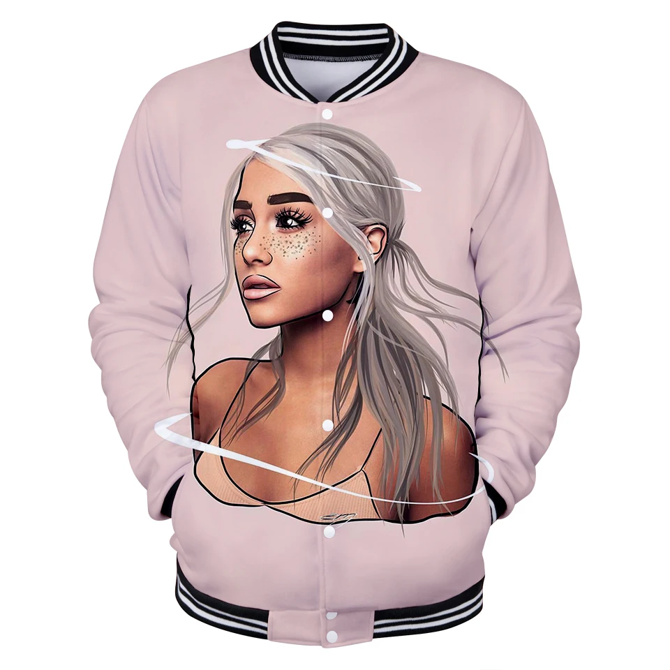 Ariana Grande падение покупки 2019 Новый 3D бейсбольная форма для мужчин/для женщин Весна повседневное Harajuku бейсбол куртки одежда 4XL