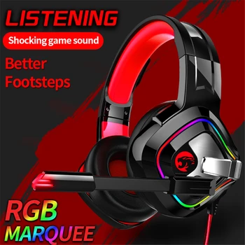 

Vir Wir RGB Backlight PS4 Wired Gaming Headphones With Microphone 4D Stereoscopic Surround Sound For PC Computer Gamer Laptop