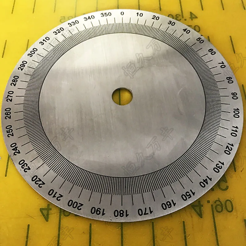 Dial clockwise round piece 360 degree stainless steel measuring instrument 94x8x1 3