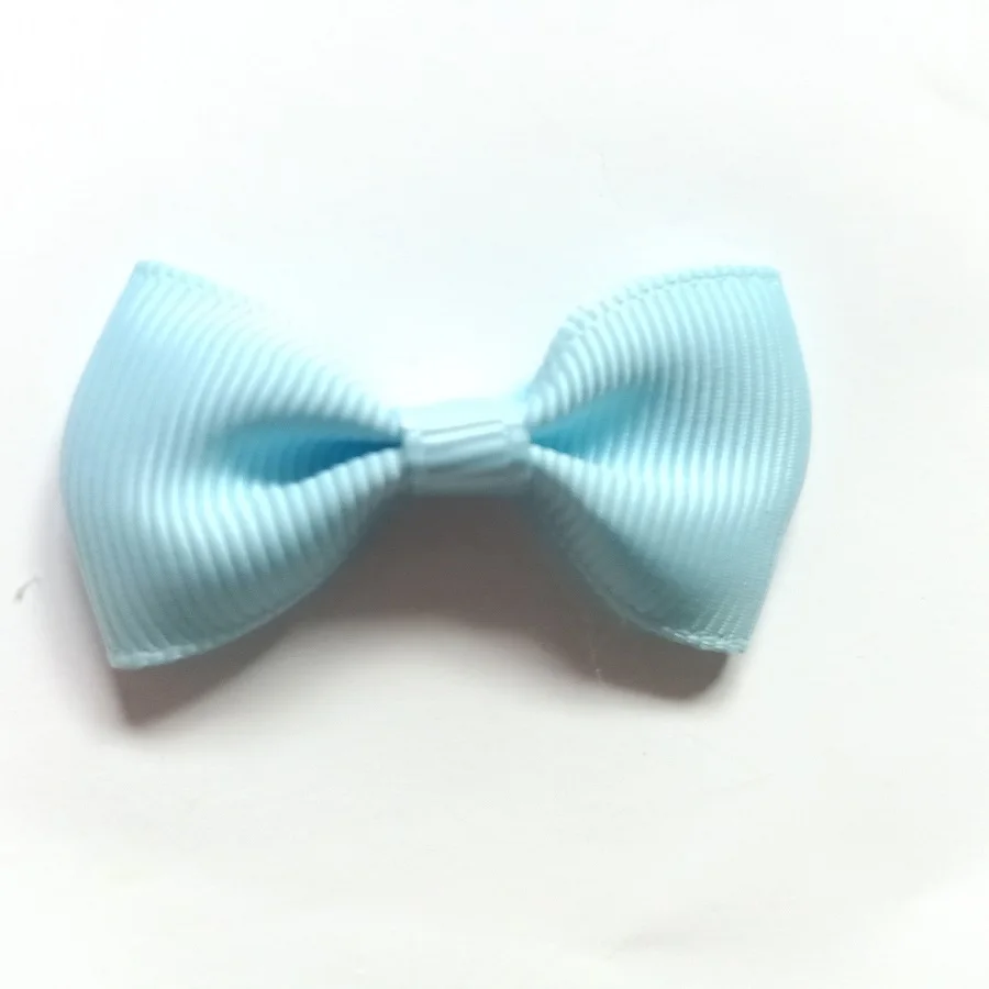 12 sky blue bow 30 шт. ленты бант аксессуары для волос банты головные уборы одежда платье юбка Галстуки заколки повязки на голову заколки для волос - Цвет: 12 sky blue bow