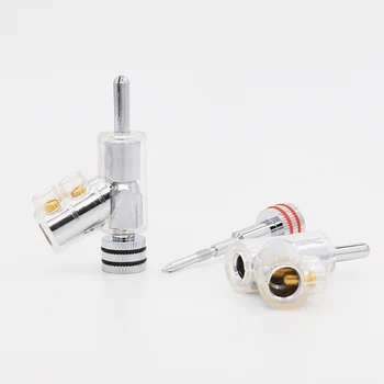 

VB202R Hi-End Rhodium Plated LOCK SPEAKER CABLE BANANA PLUG CONNECTOR x