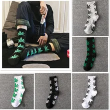 Fashion comfortable high quality cotton socks leaf maple leaves leisure hemp weed stockings spring and autumn winter