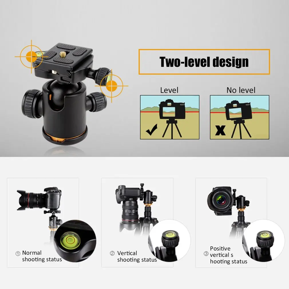 Q02 SLR Camera Fine-tuning Damping Spherical Head Universal Steering Panoramic Scale Photography Head