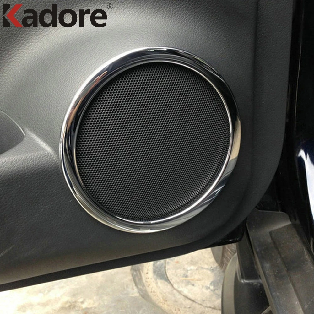 For Nissan Qashqai 2014 2015 2016 2017 2018 ABS Chrome Inner Door Speaker Cover Trim Frame Ring Car Interior Accessories 4pcs | Автомобили