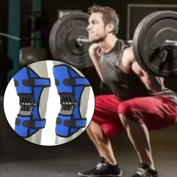 

1 Pair Joint Support Knee Pads Breathable Non-Slip Power Joint Knee Pads Powerful Rebound Spring Force Knee Booster Knee Sleeve