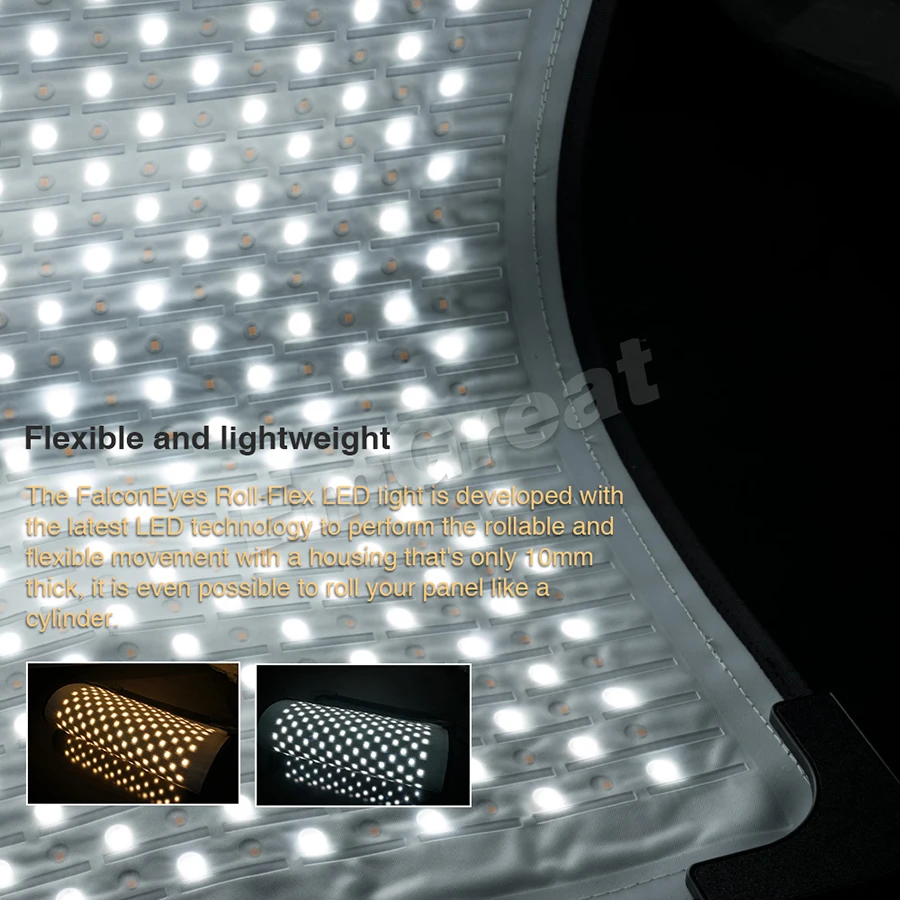 US $688.89 Falcon Eyes RX24TDX II Waterproof 150W RollFlex Flexible LED Video Light Panel Softbox Grid BiColor 3000K5600K For Video