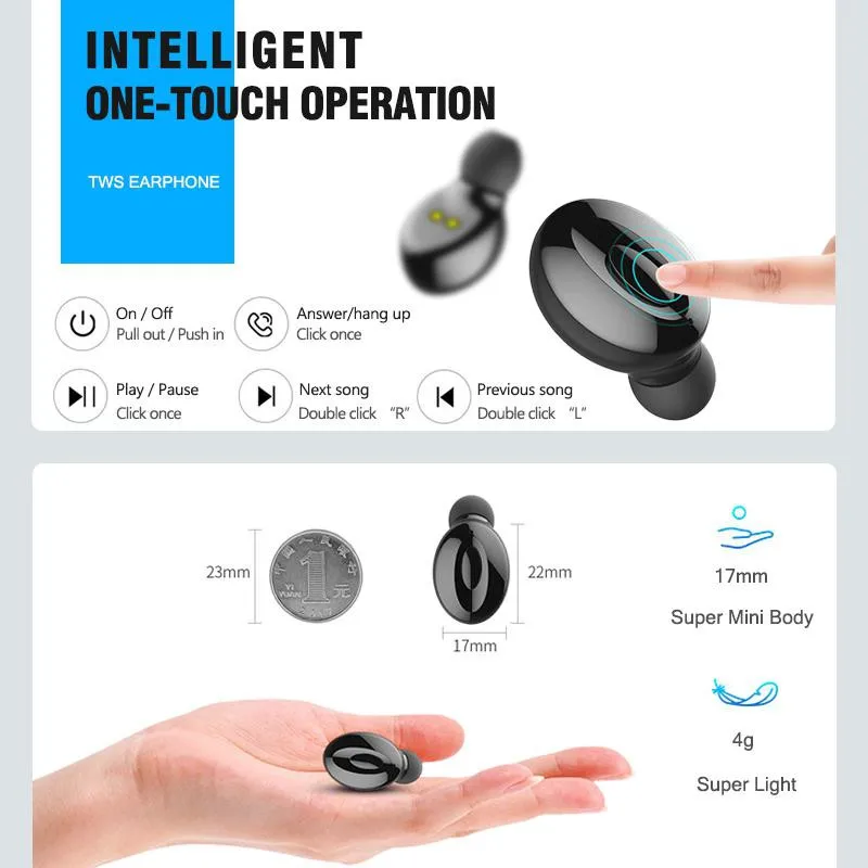TWS Bluetooth V5.0 IPX5 стерео беспроводные мини наушники 3D Беспроводные для бега Xiaomi Redmi Note 5 Pro Note5 Redmi 5 Plus музыка