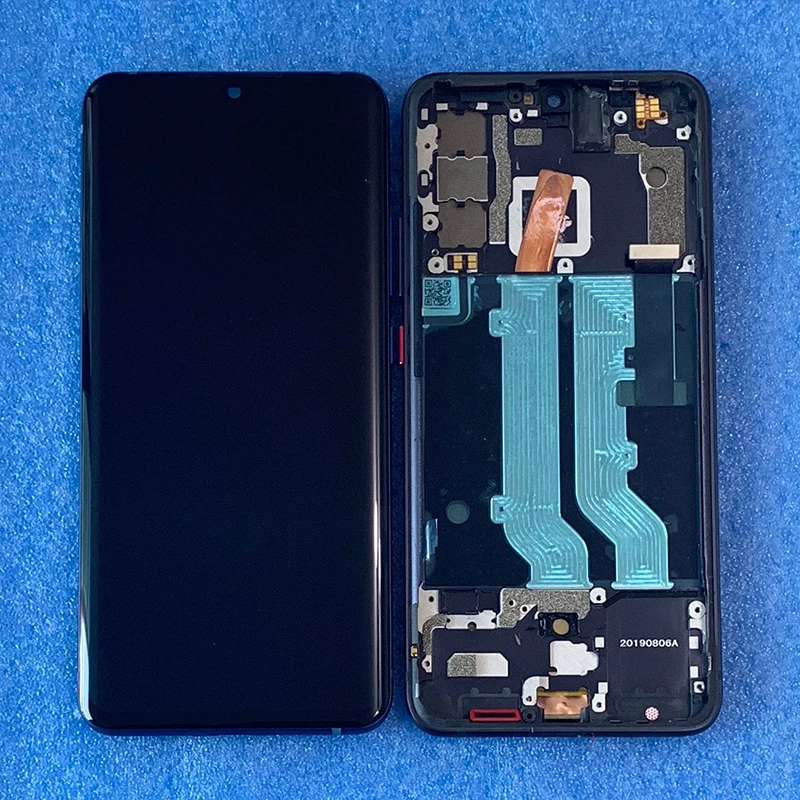 Для 6,4" zte Axon 10 Pro 5G Axisinternational AMOLED ЖК-дисплей+ сенсорная панель дигитайзер Рамка для Axon 10 Pro