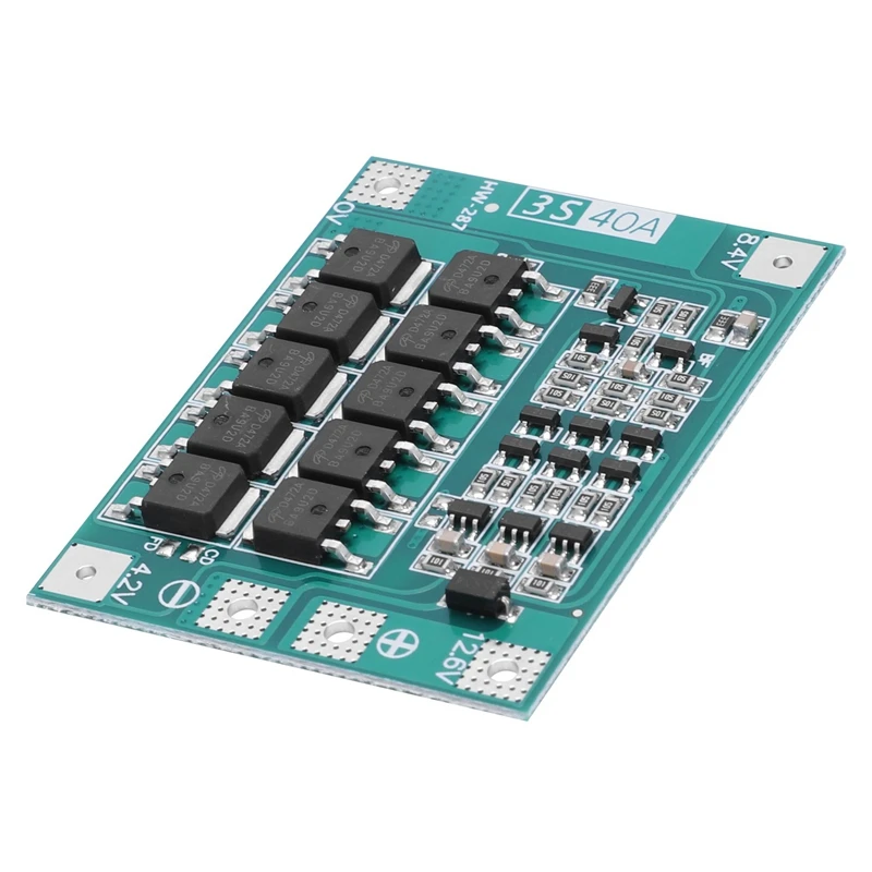 Защитная плата Pcb Bms для зарядки литий ионных аккумуляторов 3s 40A 18650 электродрели 11