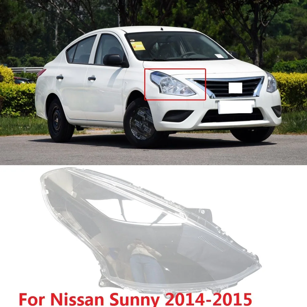 CAPQX для Nissan Sunny Almera Versa 2014 2016 передняя фара прозрачная лампа абажур стеклянный