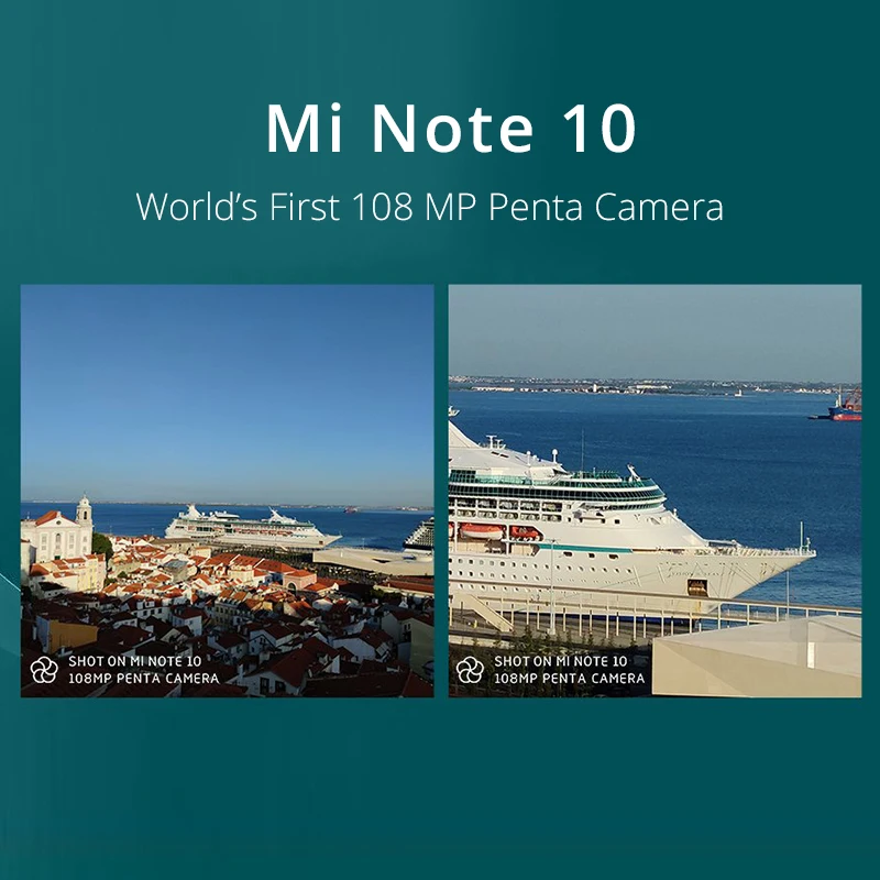 Global Version Xiaomi Mi Note 10 6GB RAM 128GB ROM 108MP Penta Cameras Snapdragon 730G 5260mAh 6.47'' AMOLED Mobile Phone