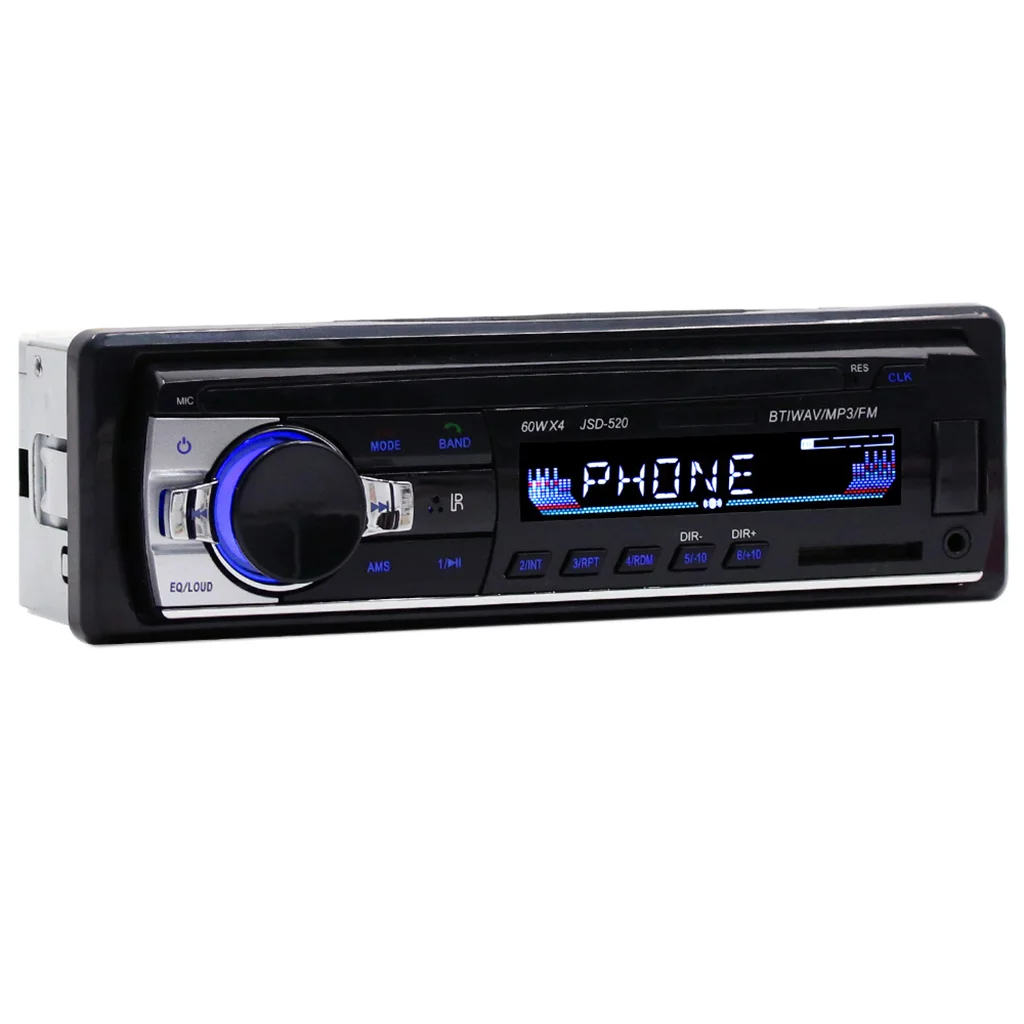 Автомобильный Bluetooth Авторадио Стерео радио FM Aux вход приемник SD USB JSD 520