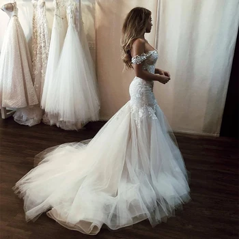 

Hot Selling Elegant Off Shoulder Sweetheart Bridal Gown Mermaid Wedding Dress