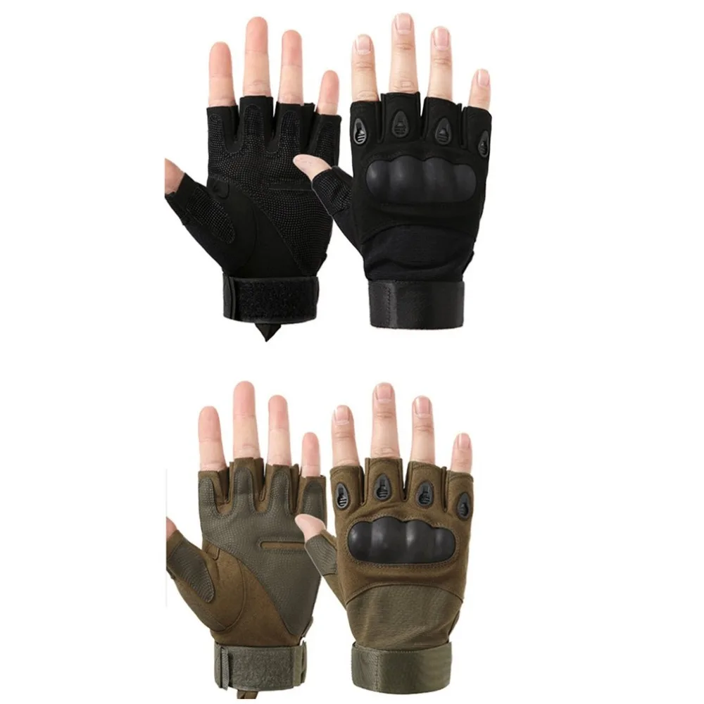 Перчатки на полпальца мужские Commando Combat из углеродного волокна, Нескользящие, пригодные для носки на открытом воздухе, для альпинизма, для верховой езды, тактические перчатки