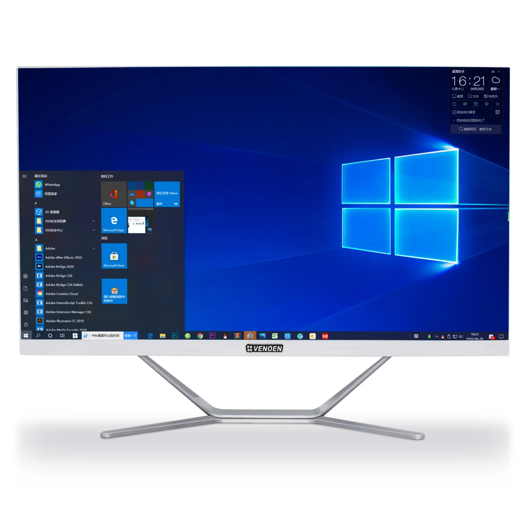 FHD All in One computer 23.8inch Monitor Intel Core i5 8365U 8269U i7 8565U Processor Windows 10 Linux Office PC Build-in Webcam