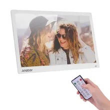 Andoer 1600*900 настольное цифровое фото рамка альбом светодиодный дисплей экран поддержка календарь время MP3 музыка фильм в подарок