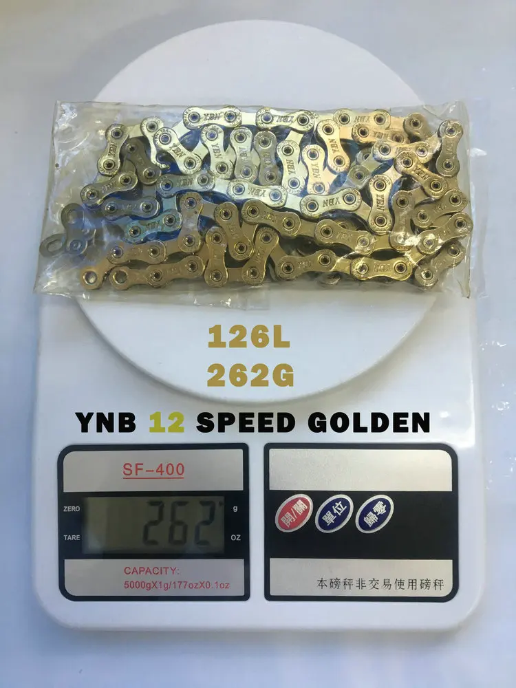 YNB 12 Speed Golden Велосипедная цепь SUMC SX12SL, SX11EL для M7000 M8000 9 11 12 скоростная горная цепь для дорожного велосипеда титановая Радужная - Цвет: YNB 12 Speed Golden