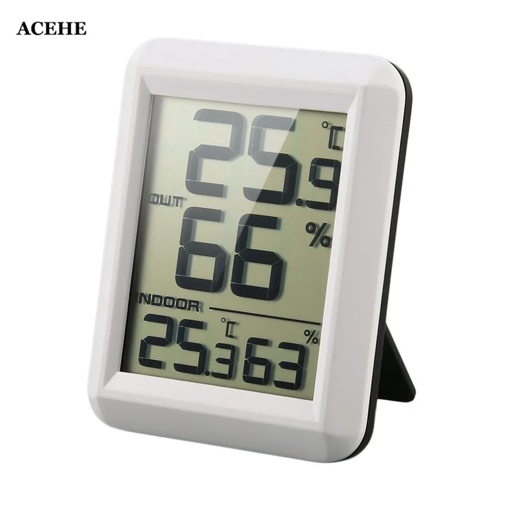 New Digital LCD Wireless Thermometer Hygrometer with Transmitter Temperature Humidity Testing Meter Weather Station