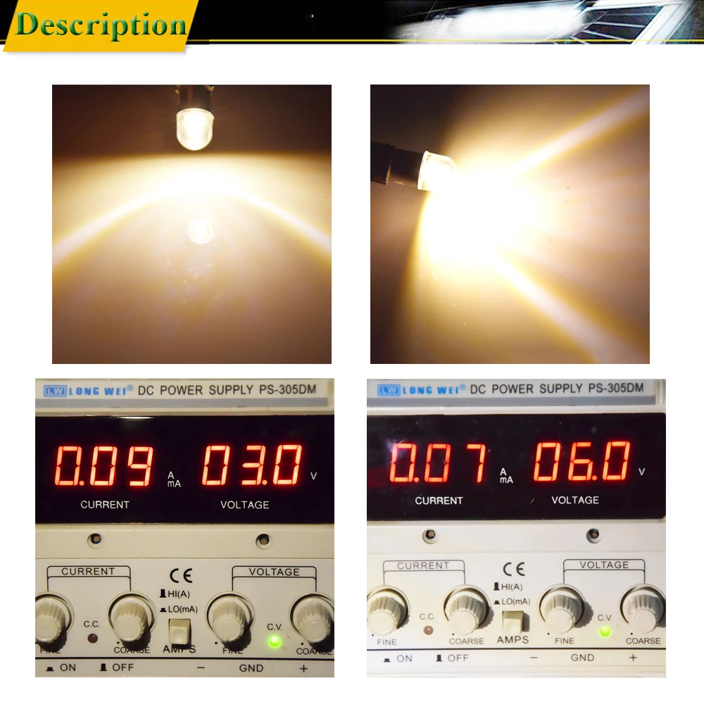 10Pcs P13.5S PR2 2835 SMD 1 LED ����Ʈ ������ ���׸��� ������ ��ġ ���� ���� ���� 3V 6V DC �� ȭ��Ʈ 4300K