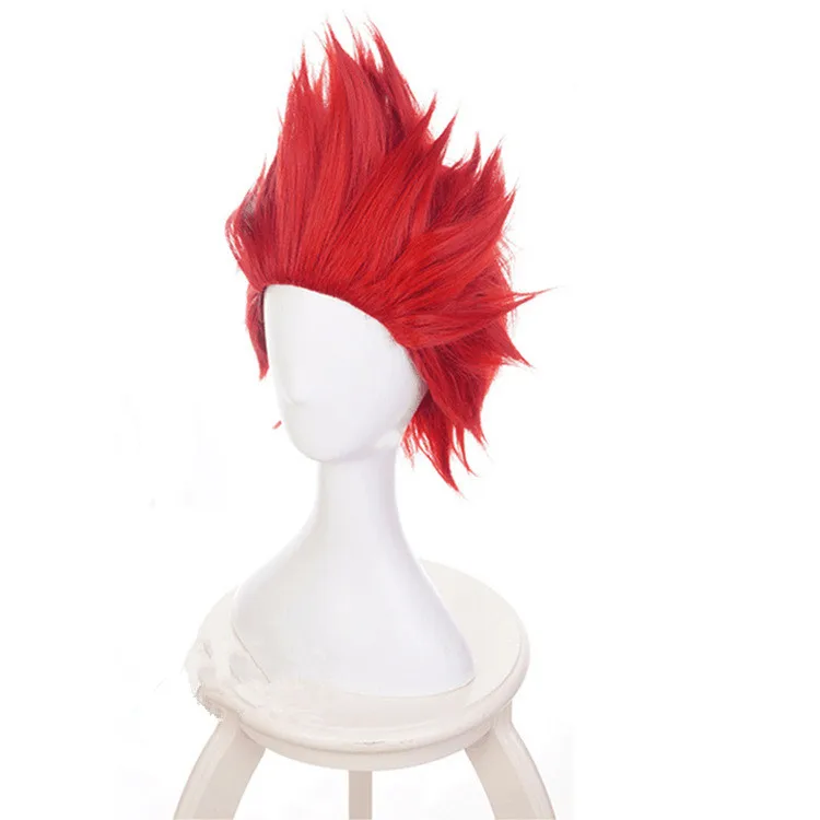 Аниме Косплей My Hero Academy Kirishima Eijiro парик+ парик Кепка короткие волосы Хэллоуин Макияж карнавальный костюм аксессуары головной убор
