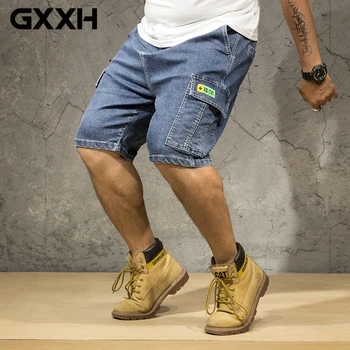 

GXXH Big Size 42 44 46 Men Demin Short 2020 Summer Fashion Casual Loose Fit Shorts High Quality Short Jeans Male Brand Clothes