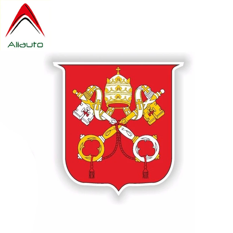 

Aliauto Personality Car Sticker Vatican Coat of Arms Auto Decor PVC Decal Cover Scratches for Volvo Honda Civic Golf 4,11cm*11cm