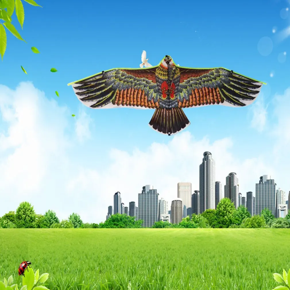 New Toys 1.1m Huge Eagle Kite With String And Handle Novelty Toy Kites Eagles Large Flying For Children's Best Gift