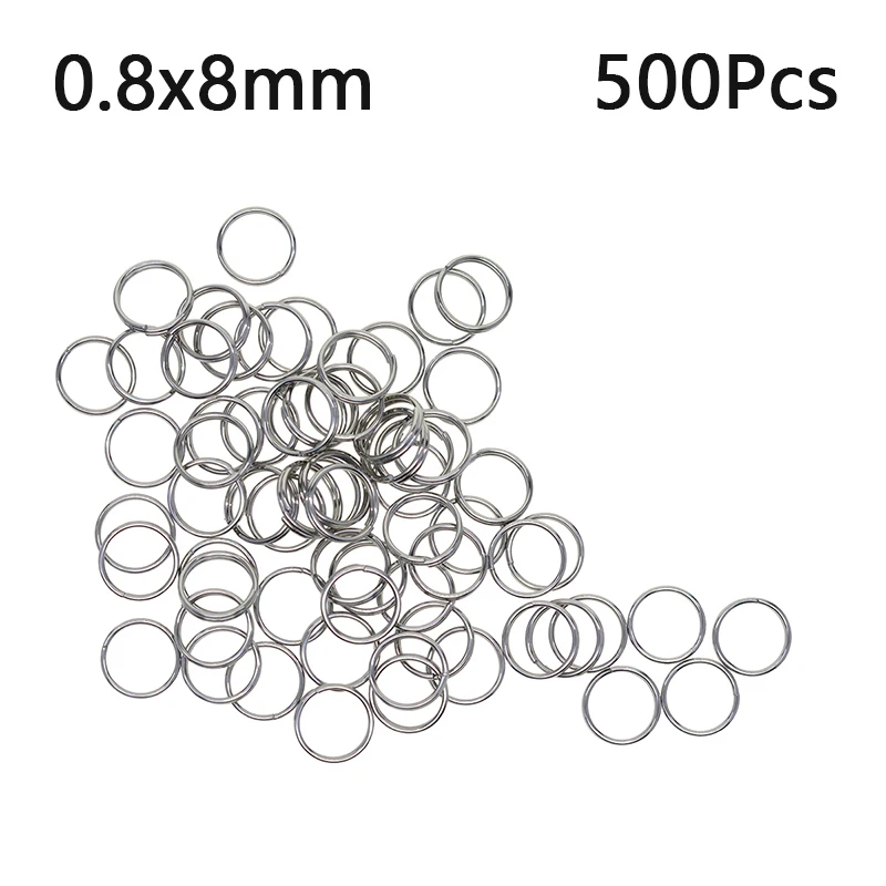 500pcs Round Split Rings Small Double Ring Jewelry Bag Luggage Crafts Making Kit