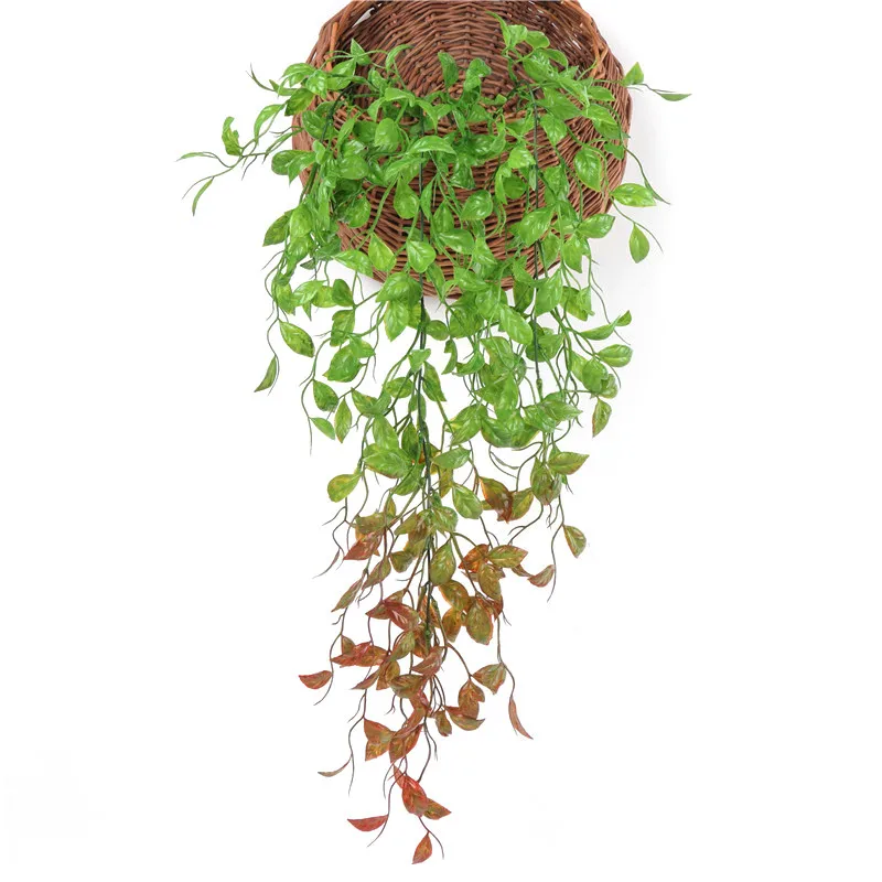 Искусственные листья плюща, подвесные искусственные растения для дома, комнаты, сада, дома, Висячие Орхидеи, корзина для гостиной, дома, свадебные украшения, цветок - Цвет: Темно-розовый