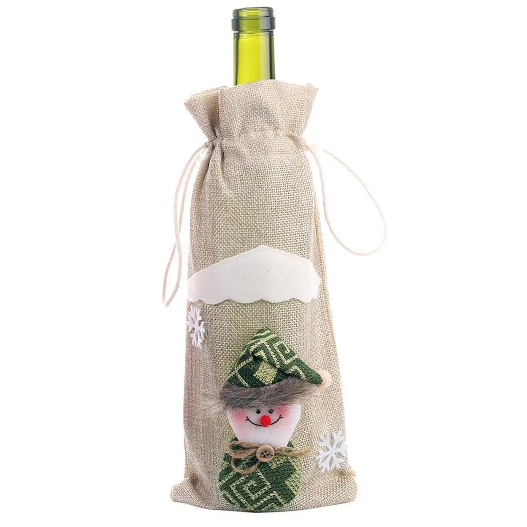Модные Рождественские декоративные носки с милым принтом для дома, вечерние украшения, подарок, красная, зеленая сумка