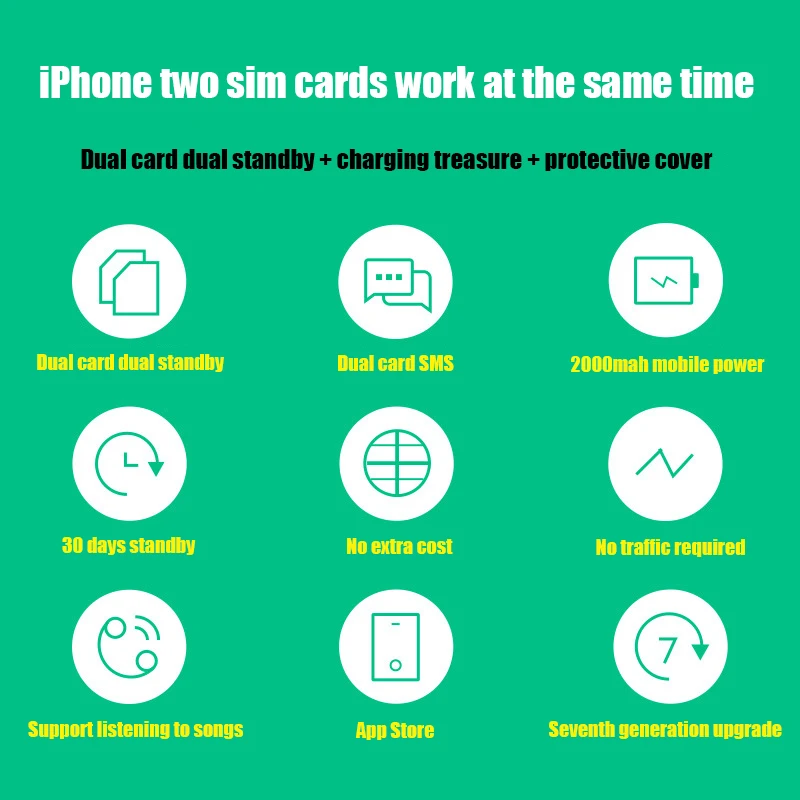 3000 Max две SIM карты, Смарт часы Bluetooth Чехлы для iphone 6 6S плюс 8 7 Plus тонкий DSDS чехол для iphone 8P Две сим-карты, двойной режим ожидания