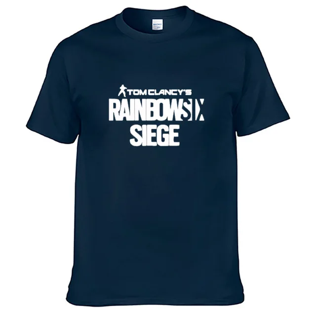 Новая летняя мужская футболка Rainbow Six Siege, модная повседневная хлопковая футболка с коротким рукавом в стиле Харадзюку, хип-хоп, топы, футболки, брендовая одежда P - Цвет: as picture