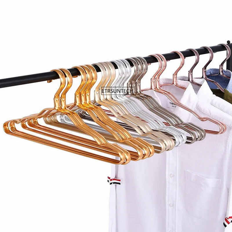 Aluminum Lightweight Coats Hangers with Non-Slip Design Space Saving Heavy Duty Hangers for Men Women Suit Shirts Pants Jacket