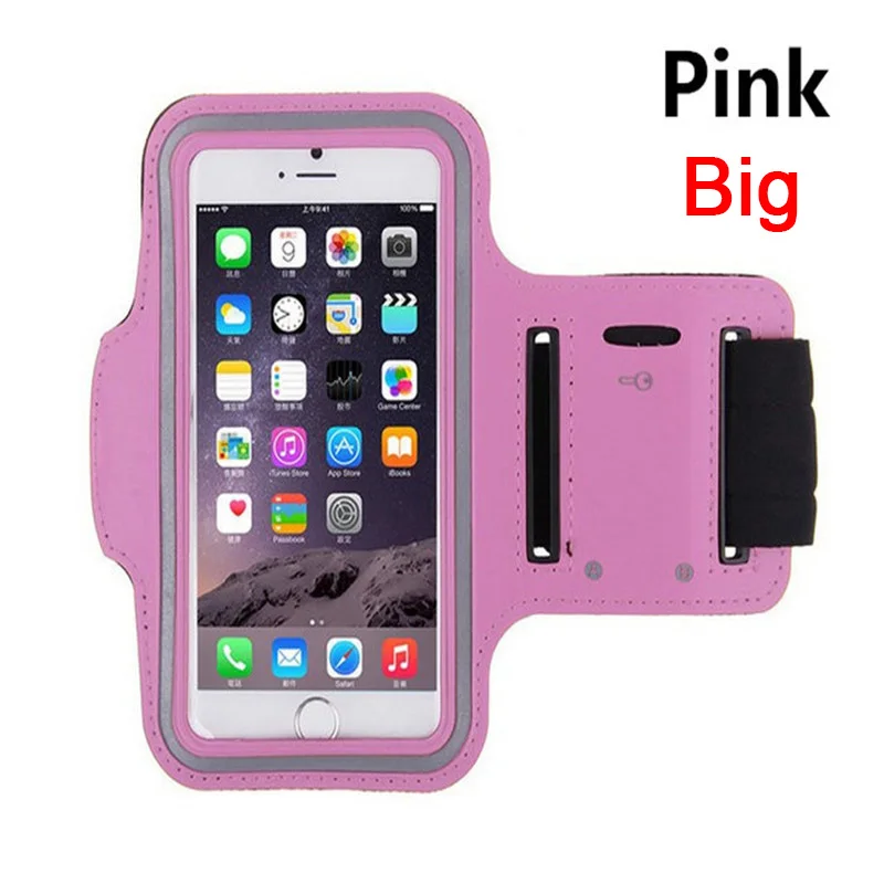 Высококачественная Водонепроницаемая 5," спортивная сумка-повязка на руку чехол для iPhone 7 для занятий спортом на открытом воздухе держатель в виде нарукавной повязки чехол для J4 J6 - Цвет: Big Pink