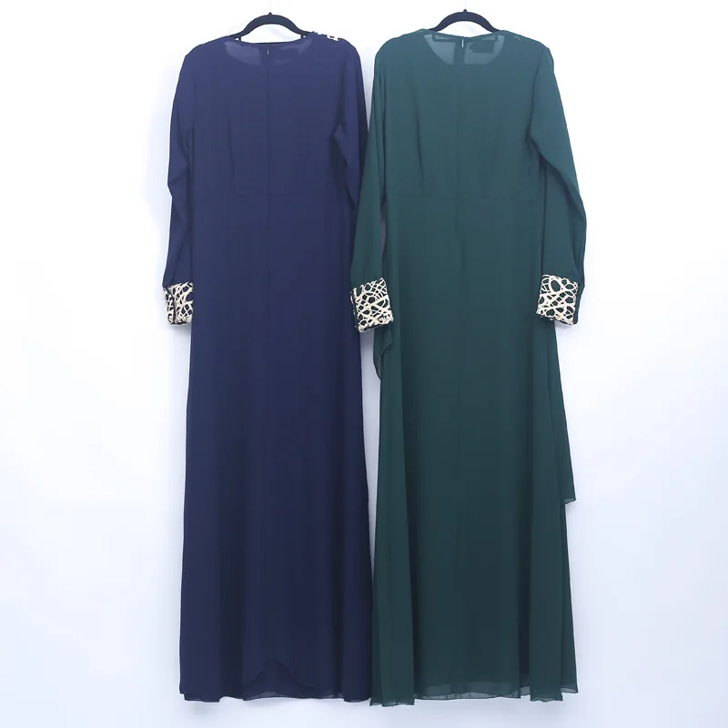 Женское платье хиджаб с длинным рукавом пакистанское арабское мусульманское