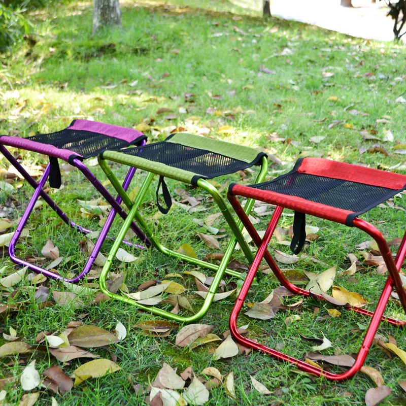 Outdoor Breathable Mesh Foldable Fishing Chair Aluminum Alloy Portable Camping Picnic folding chair