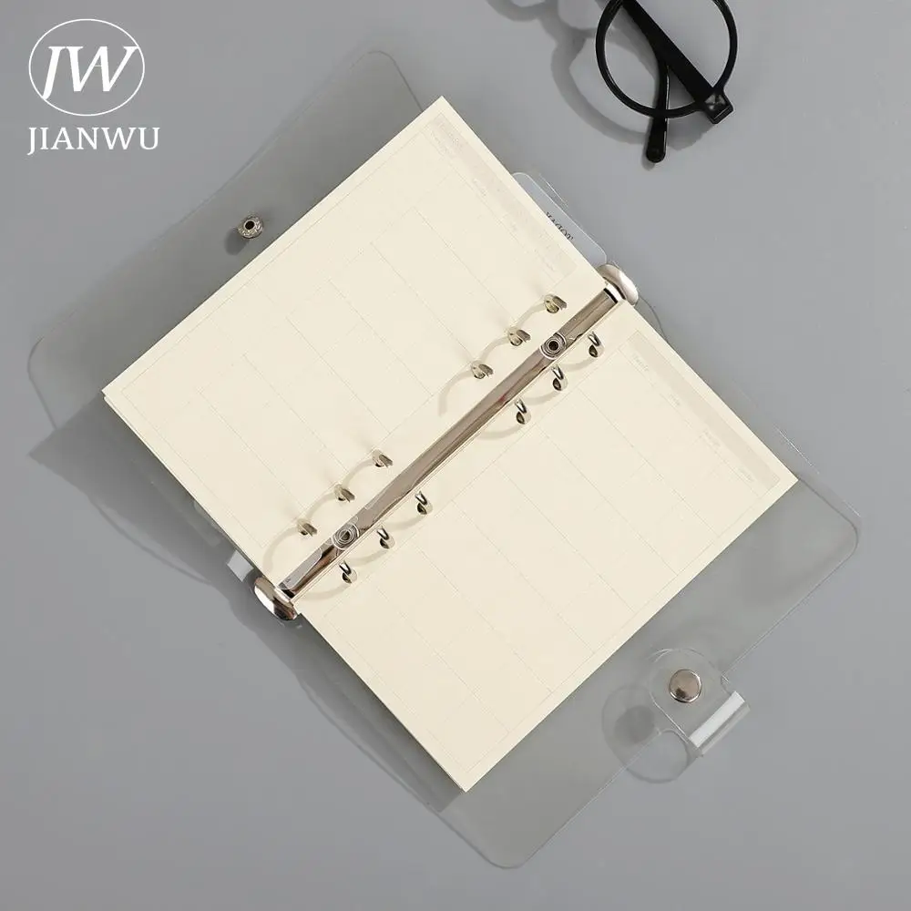 JIANWU A5/A6/A7 Soft Ruler Binder Accessories Loose Leaf Transparent Ruler Measuring Tools Kawaii Stationery For School Supplies drawing ruler