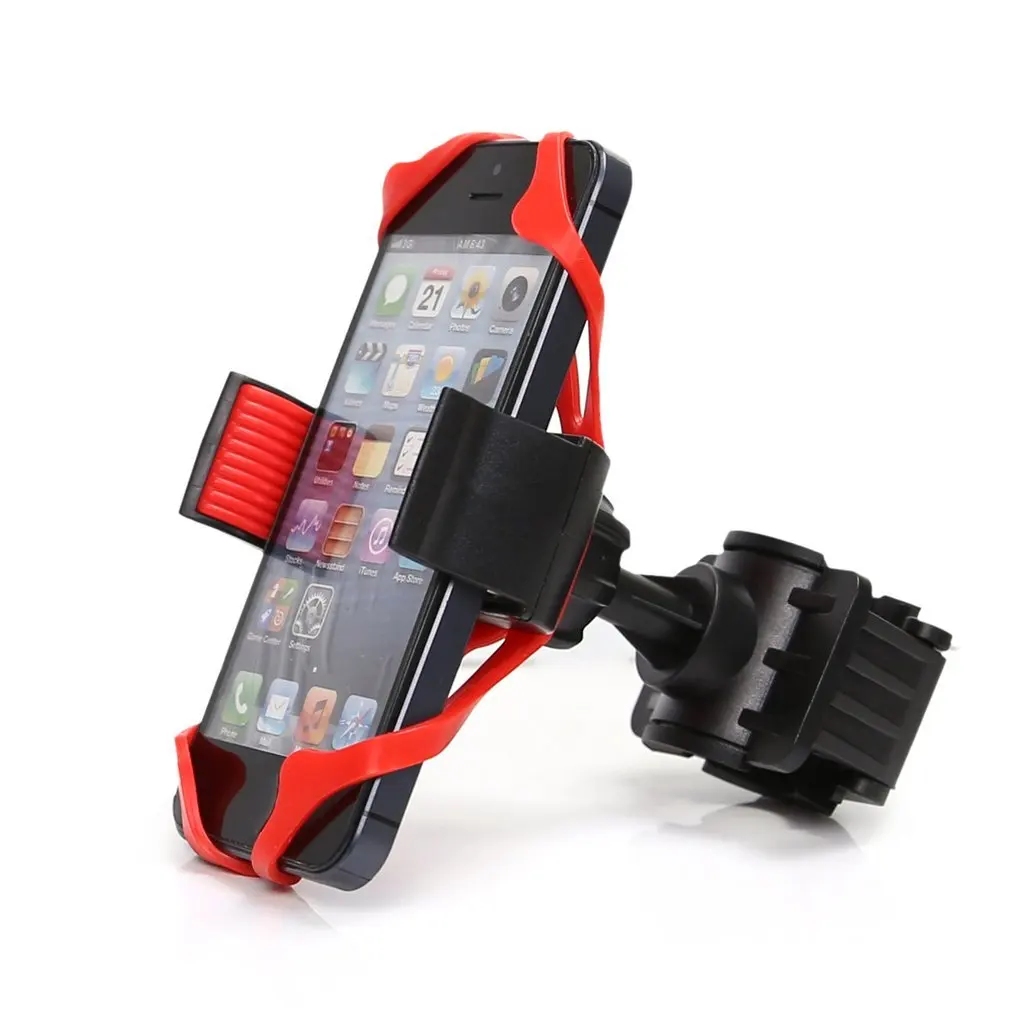 

Universal Bike Phone Holder With Silicone Band Bike Handlebar Mount Holder 360 Rotation Support Bracket For GPS Devices