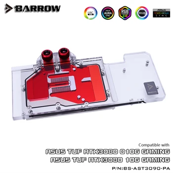 

BARROW Water Block use for ASUS TUF RTX3080 O10G/10G GAMING Aurora GPU Card Support Original Backplate 5V Header A-RGB