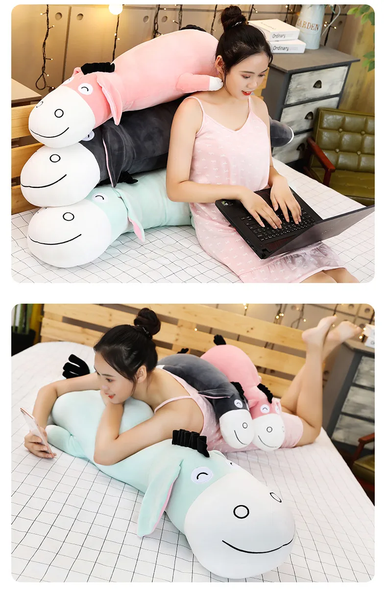 new cute donkey doll plush toy giant cartoon animals donkey pillow for children`s birthday gift decoration DY50744(6)
