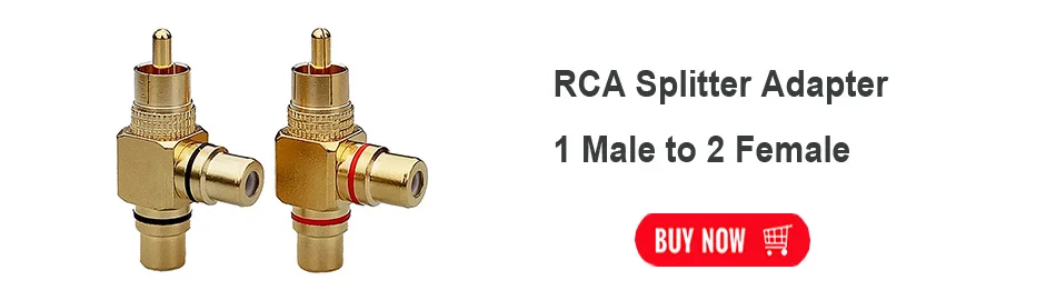 10 шт./лот разъем RCA сплиттер 1xRCA мужской разъем для 2xRCA со штекера на гнездо адаптера позолоченный аудиокабель Переходник RCA конвертер