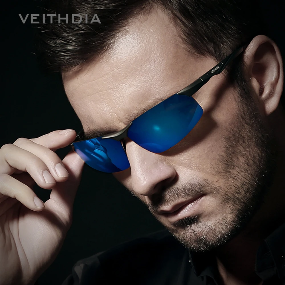 VEITHDIA Aluminum Magnesium Men's Polarized VU400 Sun Glasses Night Vision Mirror Male Eyewear Sunglasses Goggle Oculos 6502 night vision glasses polarized sunglasses