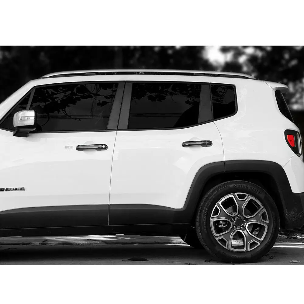 8 шт./компл. ABS черная Автомобильная Дверная ручка Крышка Накладка для Jeep Renegade