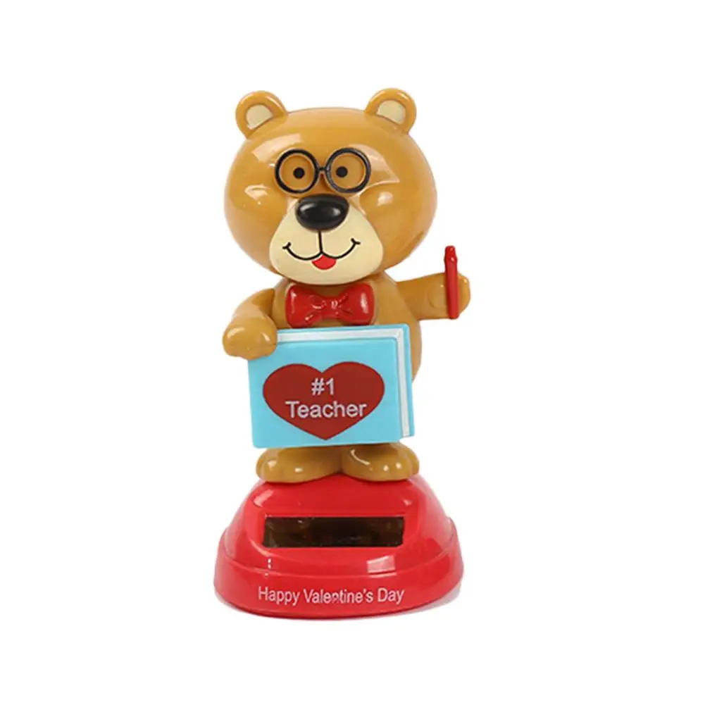 Solar Powered Dancing Bear Animated Bobble Dancer Toy Car Dashboard Decor
