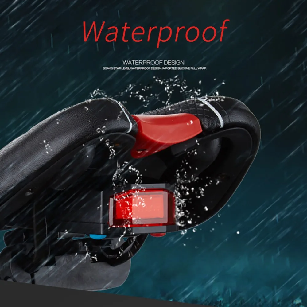 A6 bicycle taillights USB charging mountain bike lights wireless intelligent remote control burglar alarm speakers lights 30A17 (19)