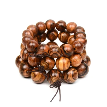 

2020 Wood Buddha Beads Bracelet For Men Wooden Handmade Elastic Bracelet Mala Prayer Beads Presents For Lover Gifts